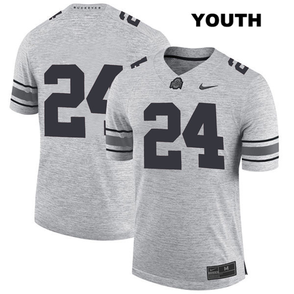 Ohio State Buckeyes Youth Sam Wiglusz #24 Gray Authentic Nike No Name College NCAA Stitched Football Jersey CM19H47MV